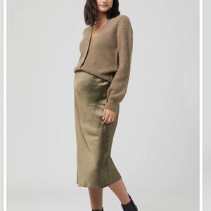 Ripe Maternity Lexie Satin Maternity Midi Skirt